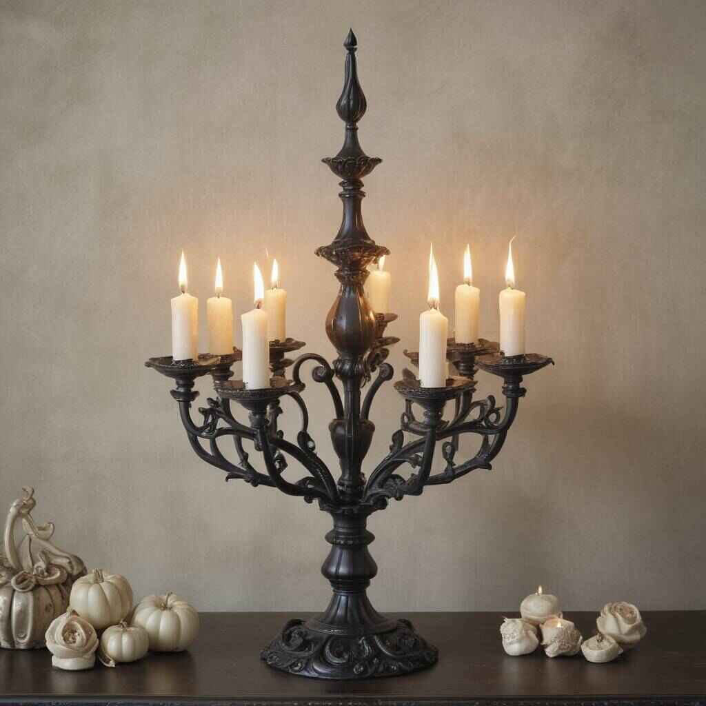 34 Striking Modern Gothic Decor Ideas for Dark, Dramatic Elegance 26 Candles and Candelabras 1